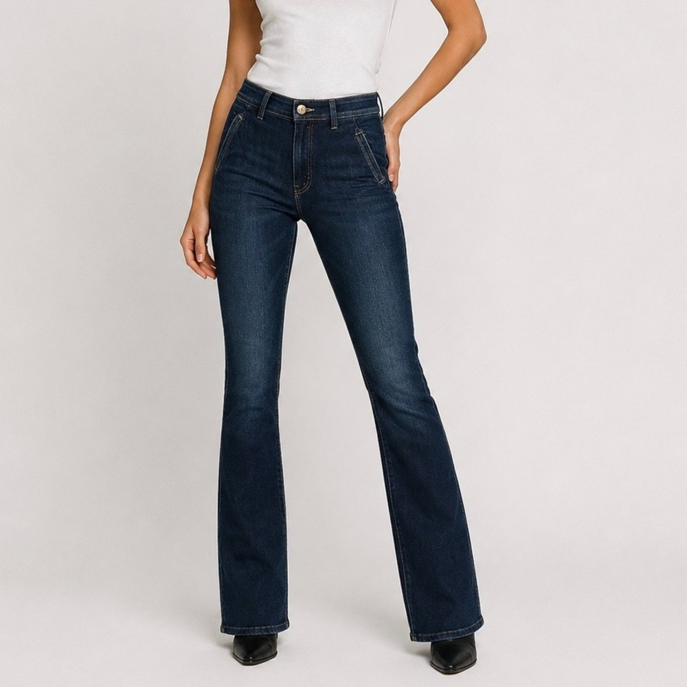 Mother High Waist Smokin Double Welt Heel Dark Wash Boot Cut Jeans Size 26